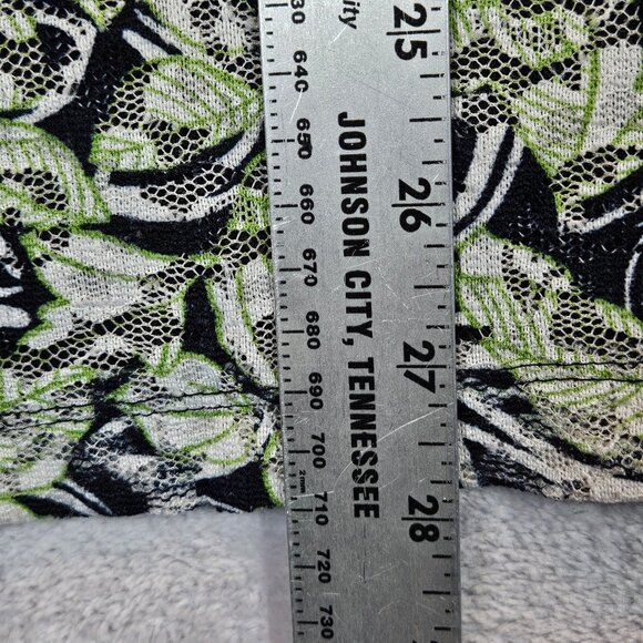 JM Collection Womans 3X Floral Lace blouse Black/Green lined Office casual - Picture 3 of 14